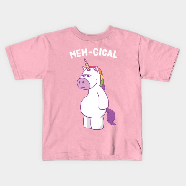 Meh-Gical Unicorn Kids T-Shirt by Wasabi Snake